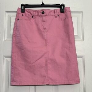 Talbots Pink Denim Skirt